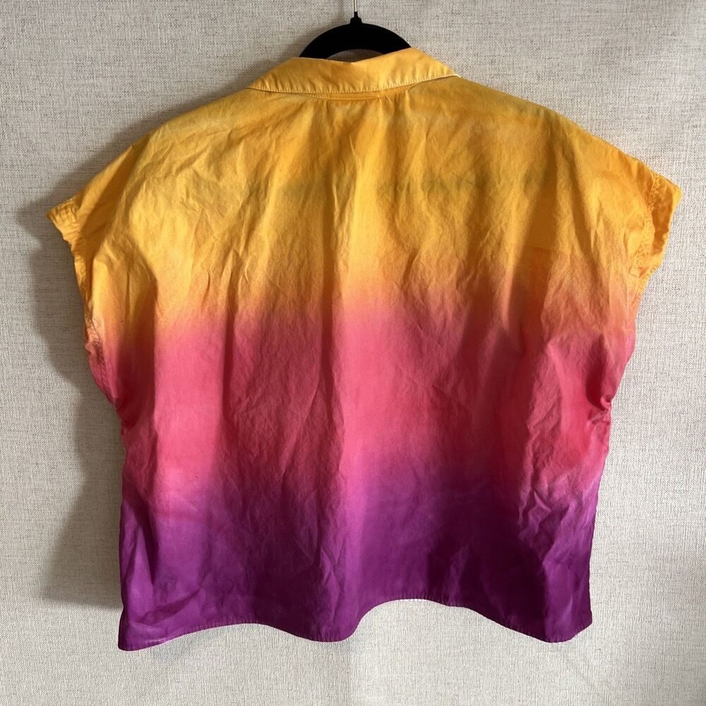 Mokuyobi Shirt 2XL Large Colors Orange Pink Purple Shirt Button Up Pocket Summer - Picture 6 of 8